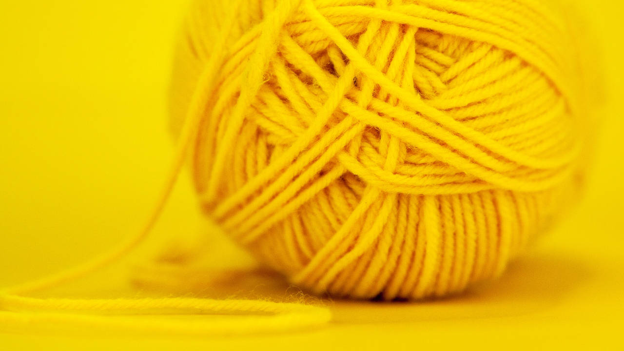 Yellow ball of yarn